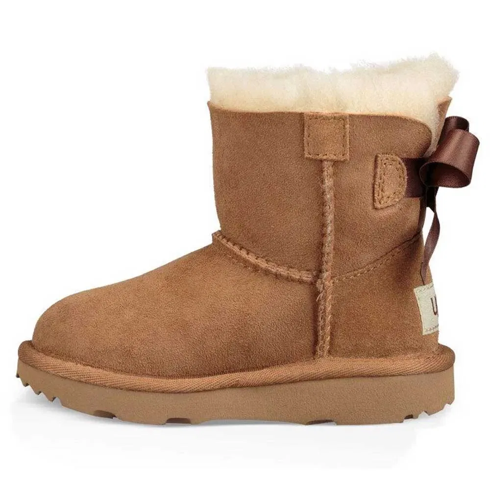 Детские ботинки для девочек Mini Bailey Bow II Ugg, Brown — фото 4
