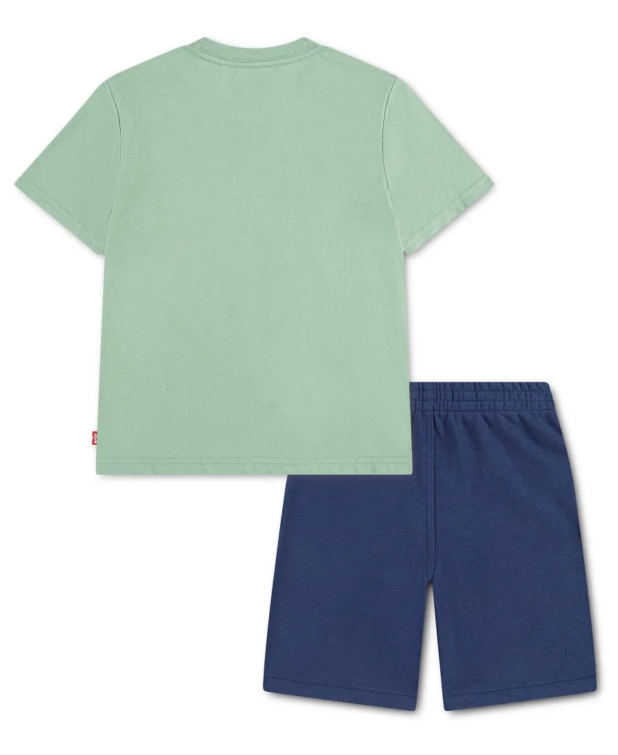 Комплект футболки и шорт с принтом Hot Dog Truck Levi's, Shale Green/Blue Chambray — фото 2
