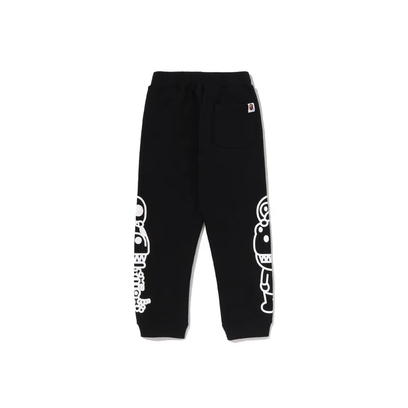 Детские трикотажные штаны с эластичным поясом A BATHING APE, черный — фото 3