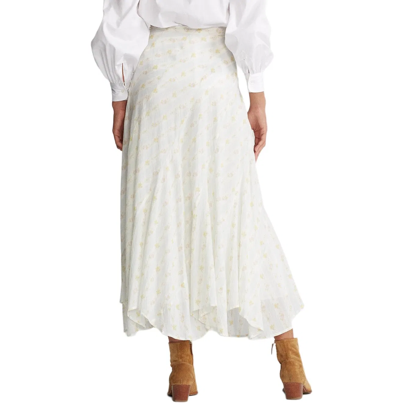 Женская юбка-трапеция Casual Long Skirts Cream White Polo Ralph Lauren, Cream White — фото 4