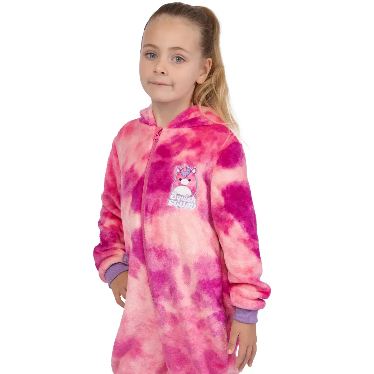 Детский костюм-пижама Unicorn onesie with 3d horn Squishmallows, Pink — фото 4