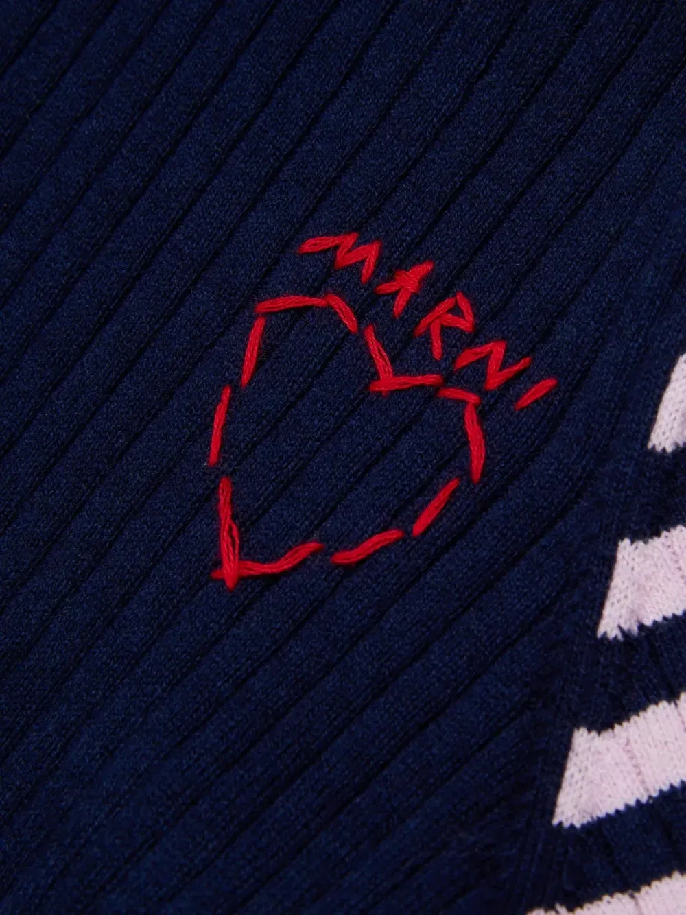 Водолазка в рубчик Marni Kids, синий — фото 4