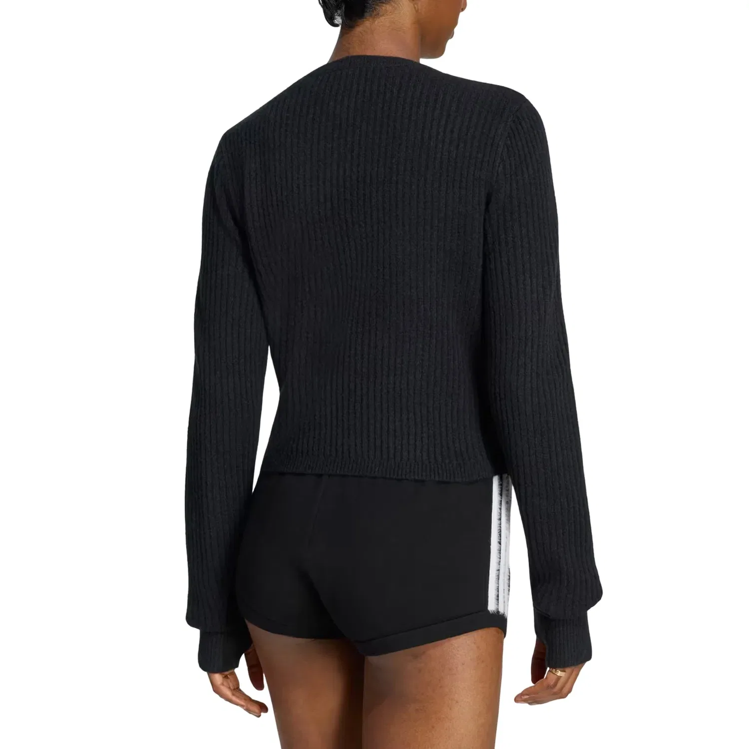 Куртка Jennie Knitted Wrap Around Cardigan Asia Sizing 'Black' adidas, черный — фото 3