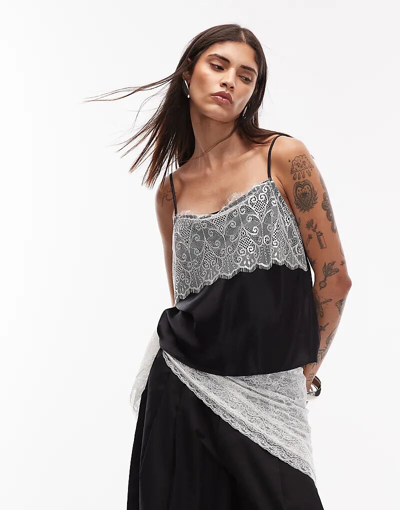 

Бельё с кружевной отделкой ASOS DESIGN, чёрное