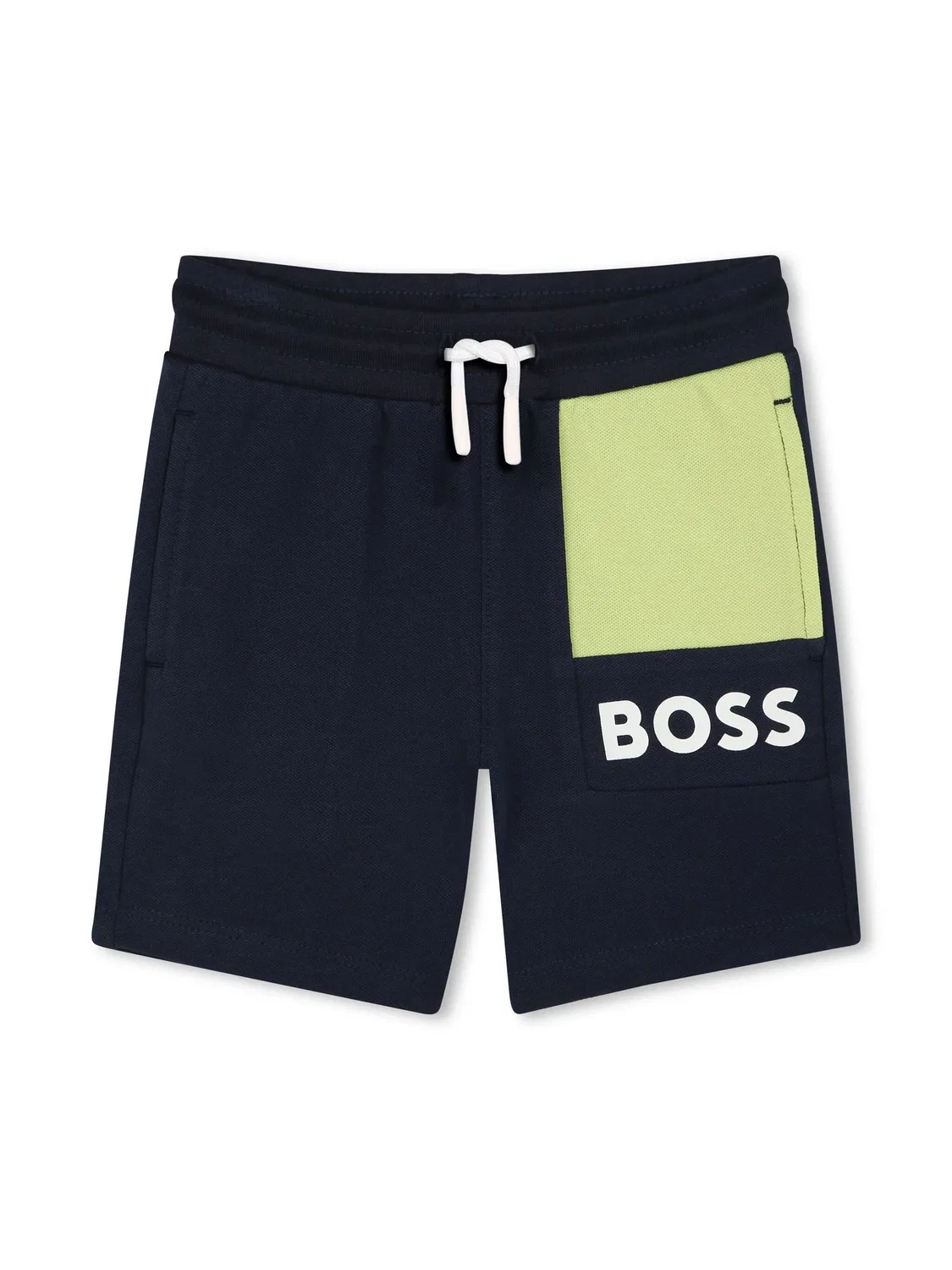 Шорты с принтом логотипа BOSS, темно-синий