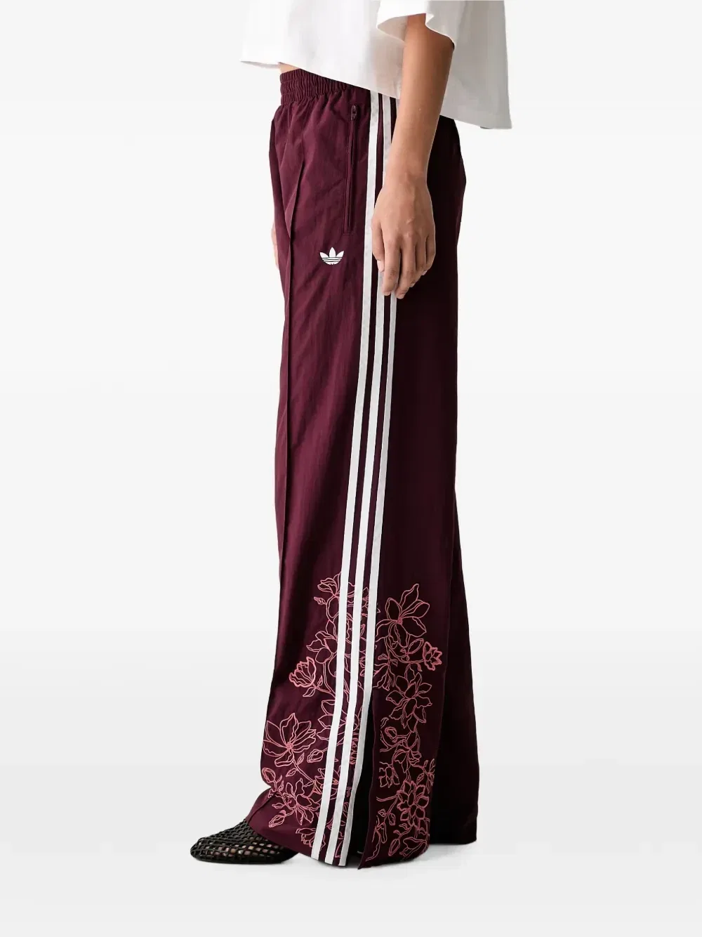 Свободные брюки Floral GFX Firebird Adidas, коричневый — фото 3