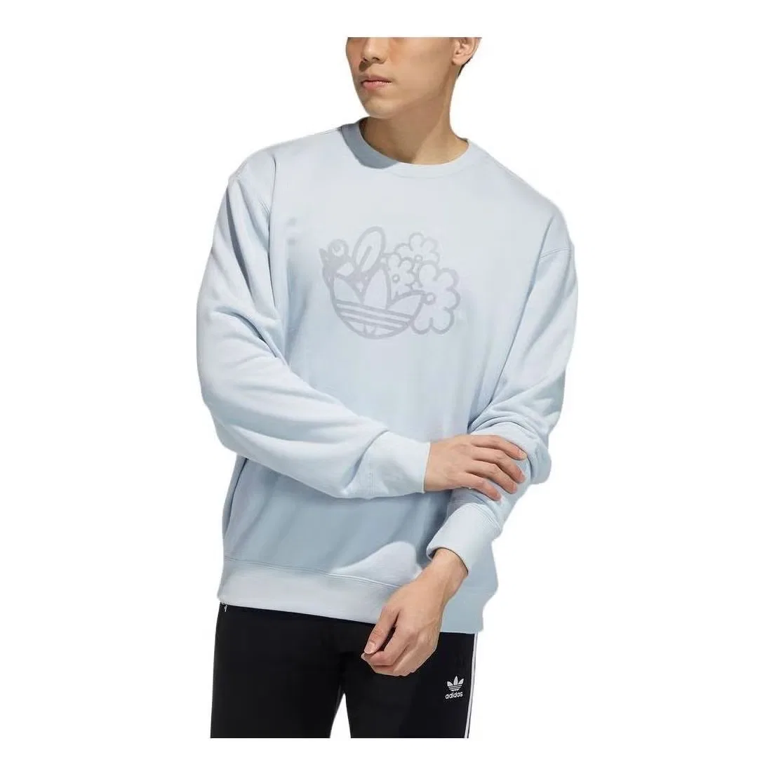 Свитшот с принтом Crew Sweats Hellow Adidas, синий