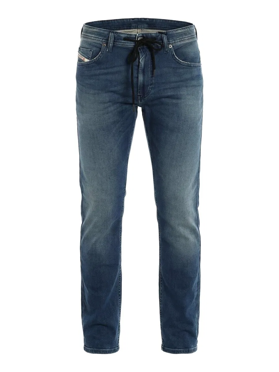 Джинсы узкого кроя DIESEL 'THOMMER JOGGJEANS Superstretch & Supersoft' темно-синего цвета