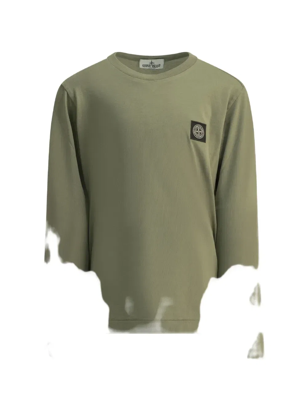 Футболка с длинными рукавами с нашивкой-логотипом Stone Island Junior, зеленый
