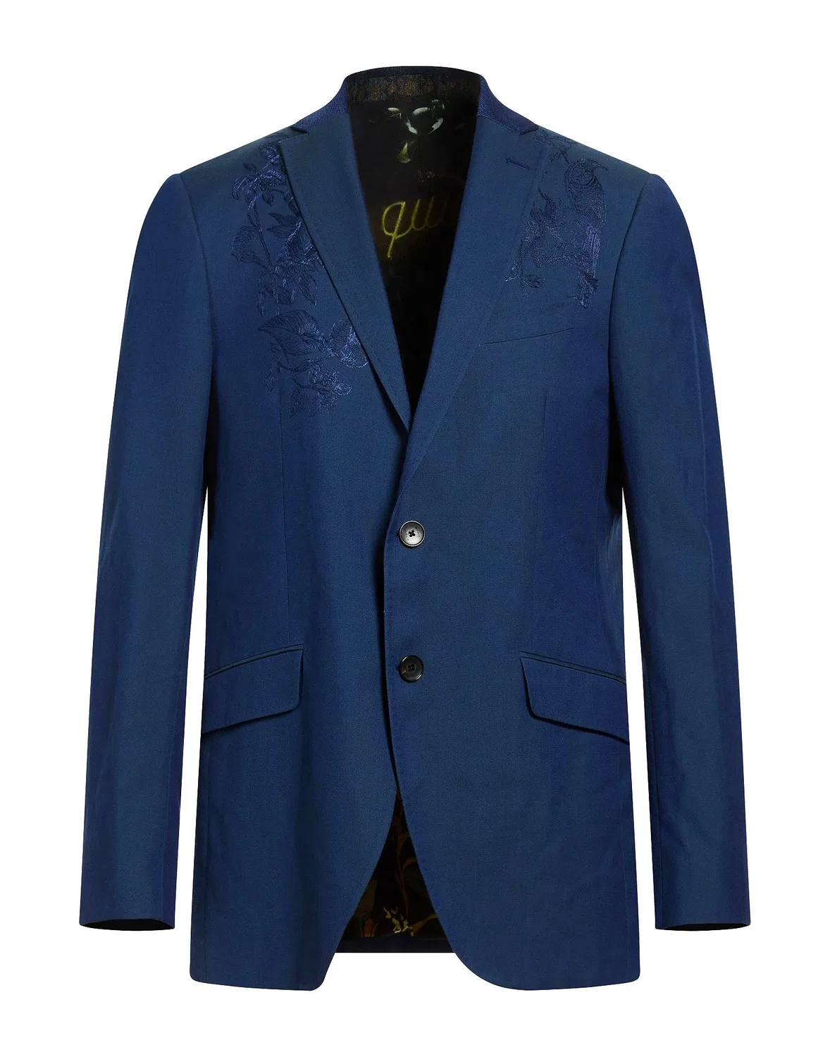 Мужской двубортный пиджак с аппликациями Etro, синий