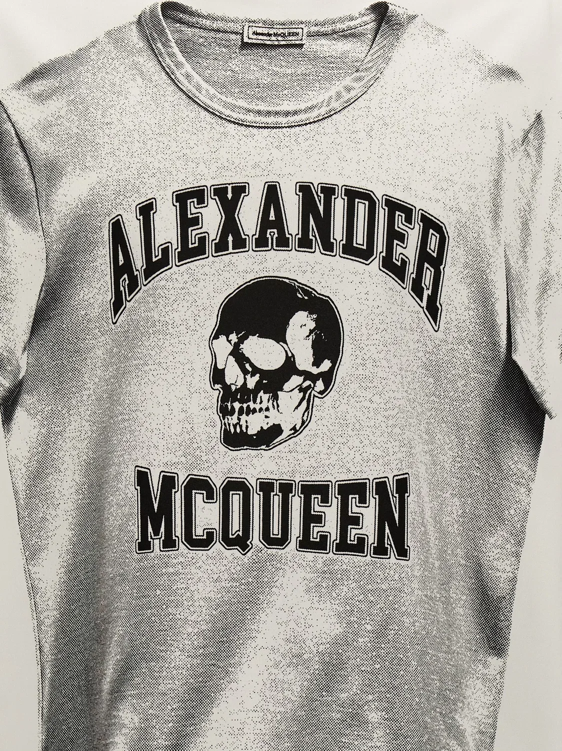 Мужская футболка с принтом Bicolor Cotton T-Shirt Alexander McQueen, Bicolor — фото 4
