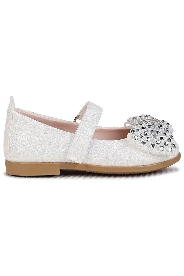 Детские балетки для девочек с бантом Kiko Kids, Mother-Of-Pearl - Blue — фото 4