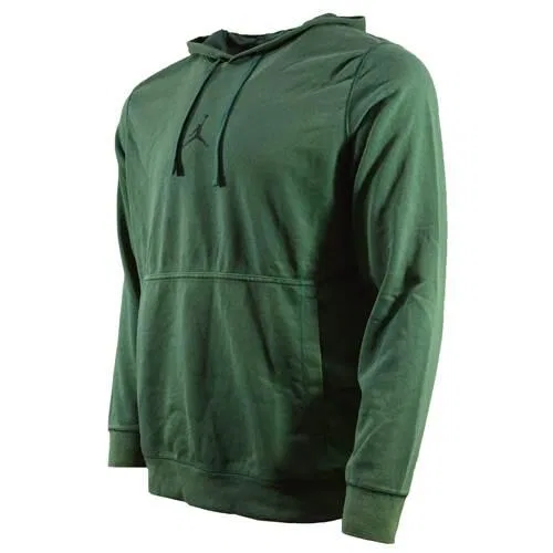 Мужское тренировочное худи с капюшоном Air Jordan Dri-FIT Air Fleece Nike, Цвет: Зеленый — фото 3