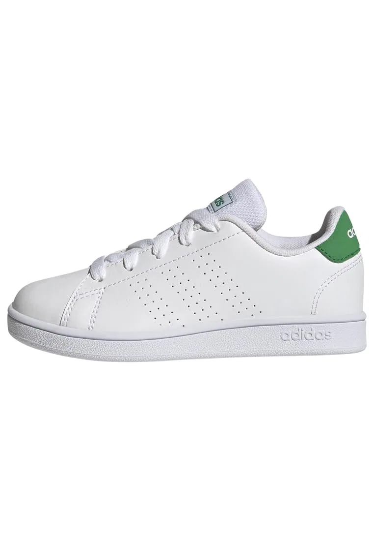 Детские спортивные туфли с перфорацией Advantage Lifestyle Court Lace Adidas, Cloud White Green Core Black