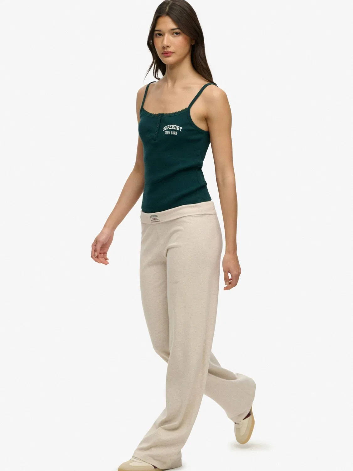 Джоггеры Slim Fit Fold Over Superdry, Natural — фото 2