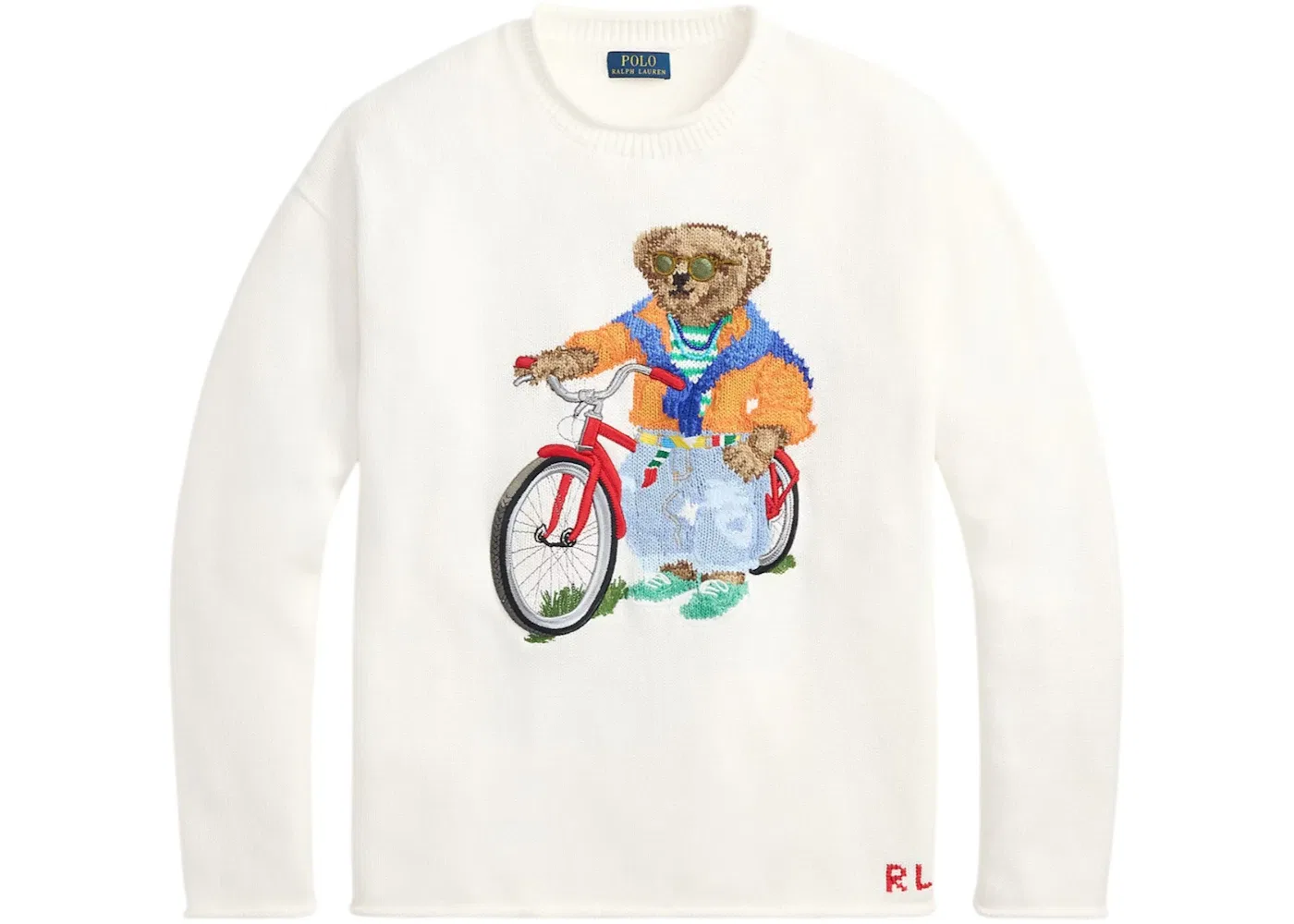 Мужской свитер с принтом Polo Bear Cotton Rollneck Sweater Polo Ralph Lauren, White