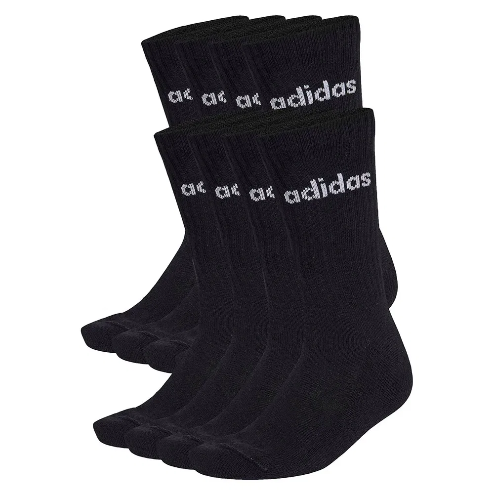 Носки с амортизацией Adidas Linear Cushioned crew, 10 пар, черный