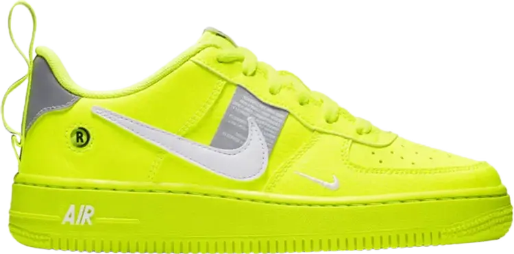 Кроссовки Nike Air Force 1 Low LV8 Utility GS 'Volt', зеленый