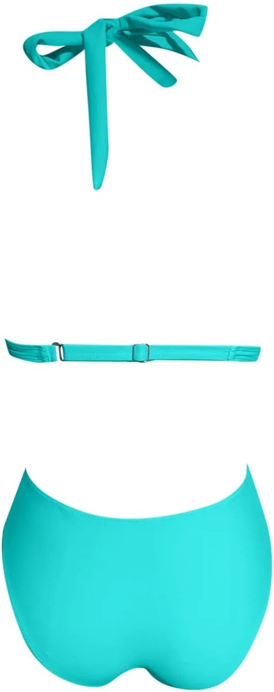 Женский бикини-комплект с высокой талией, мягкий, 14 Mint Green — фото 4