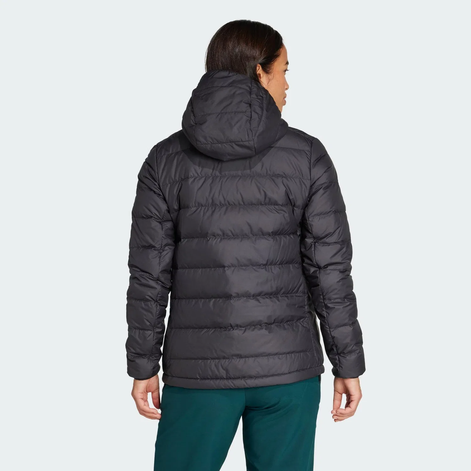 Мужская утепленная куртка с капюшоном Terrex Multi Light Down CLIMAWARM Adidas, Schwarz — фото 3
