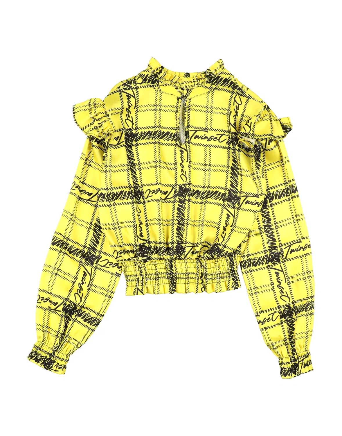 Детская водолазка с воланами Twill Twinset, желтый — фото 2