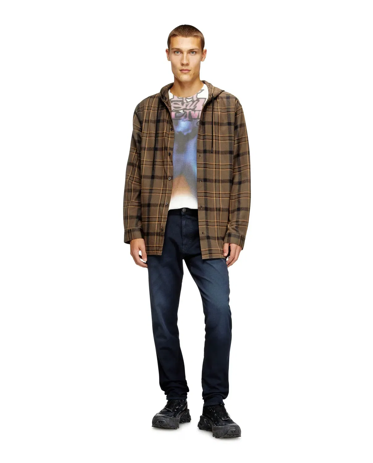 Мужские джинсы slim с заниженной талией Vaquero slim 2062 D-Strukt Joggjeans Diesel, Azul Oscuro — фото 4