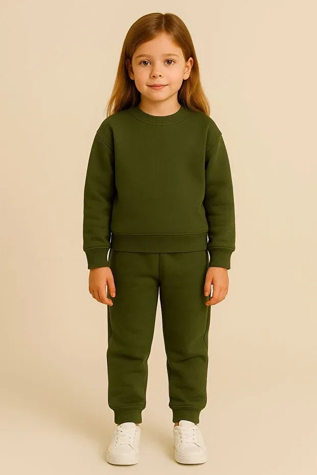 Детский спортивный комплект из футера Ueskids, Khaki — фото 2