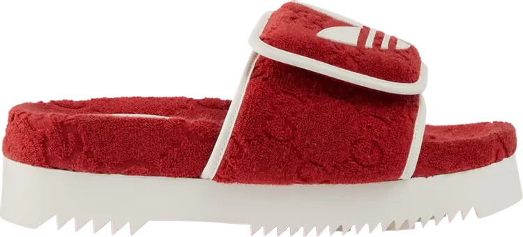 Сандалии Adidas Adidas x Gucci Wmns GG Platform Sandal 'Red Cotton Sponge', красный — фото 2