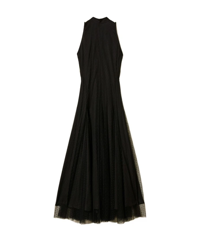 

Элегантное черное платье осень-зима 2025 Twinset, черный