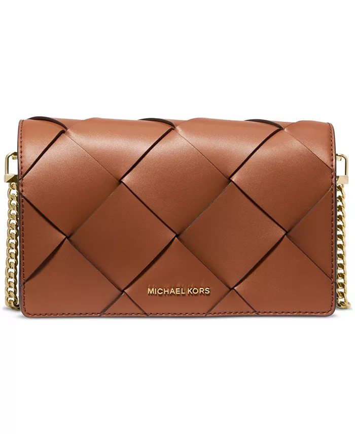 

Jet Set Small Flap Chain Leather Crossbody Michael Kors, коричневый