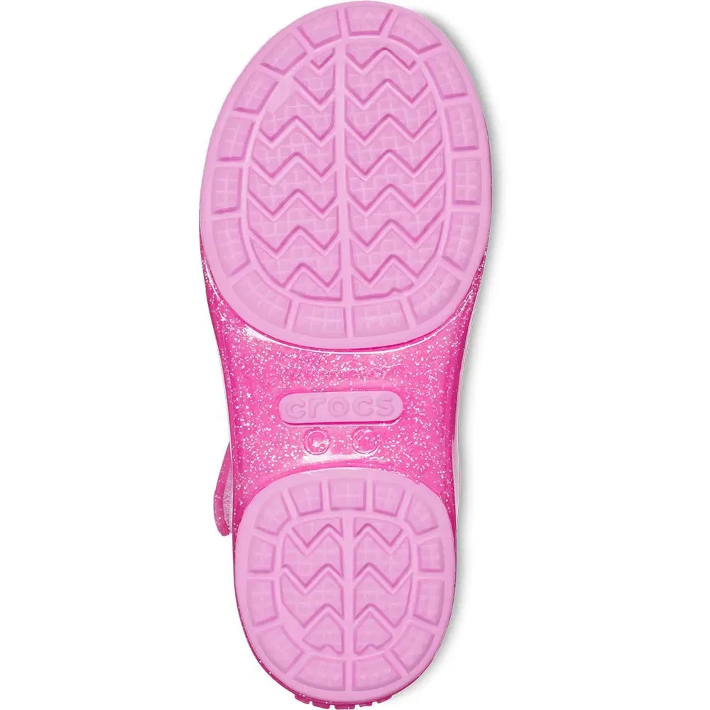Детские сандалии для девочек с блестками Isabella Crocs, Pink — фото 2