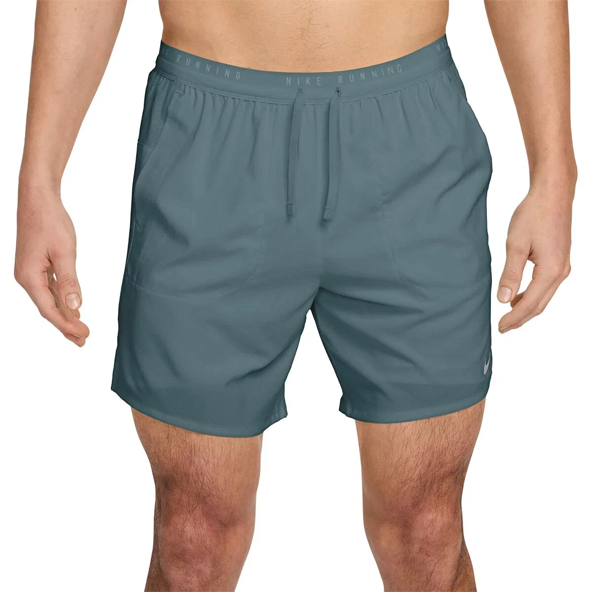 Мужские беговые шорты с поддержкой Nike Dri-Fit Stride 2-In-1 7in, Mineral Slate/Reflective Silver