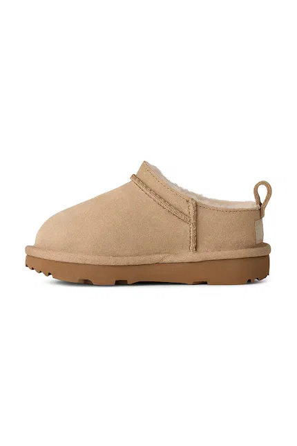 Сапоги зимние замшевые Classic Micro UGG, бежевый — фото 4