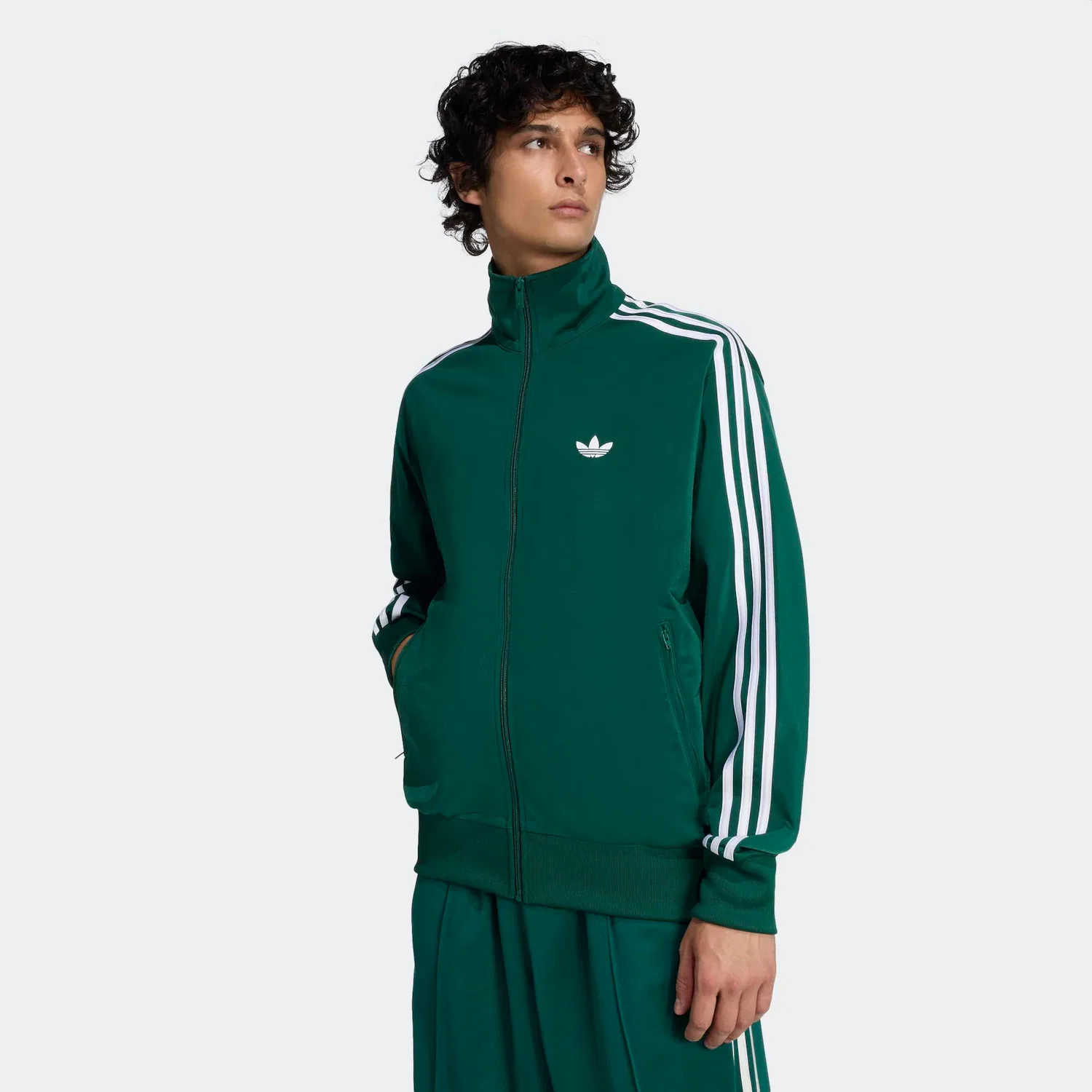 Мужская тренировочная куртка с воротником-стойкой Firebird Originals Adidas Originals, Collegiate Green — фото 2