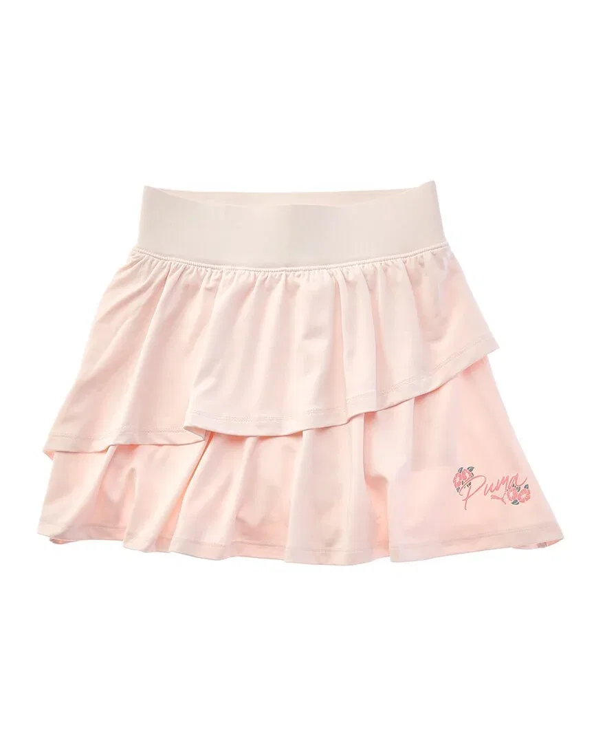 Детская юбка-шорты с воланами и цветочным принтом Floral Pack Ruffle Skort Puma, розовый — фото 2