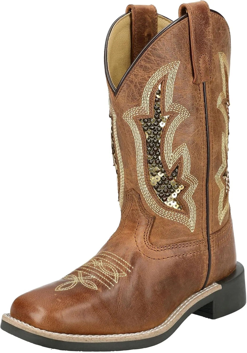 Детские сапоги для девочек с принтом Nevada Smoky Mountain Boots, Brown Oil Distress/Gold