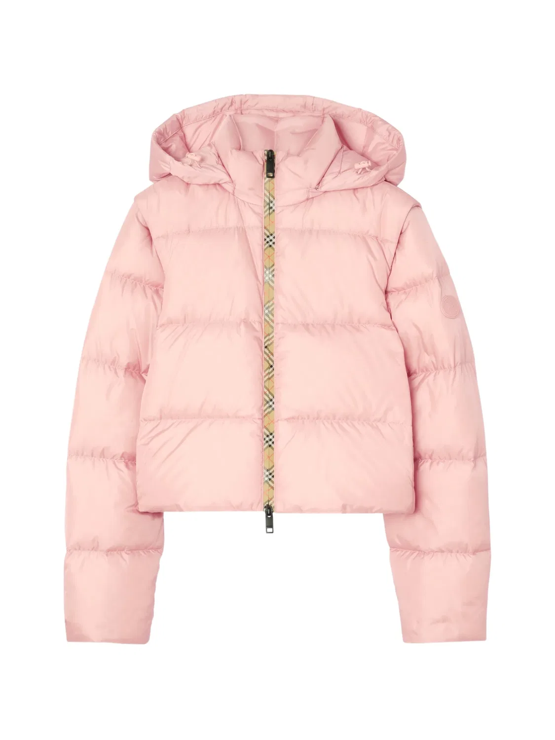 Пуховик Ambleside в клетку Burberry, розовый