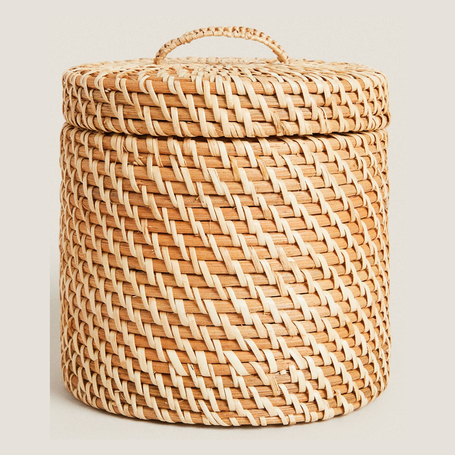 

Корзина для детских вещей Zara Home Rattan With Lid Medium, натуральный