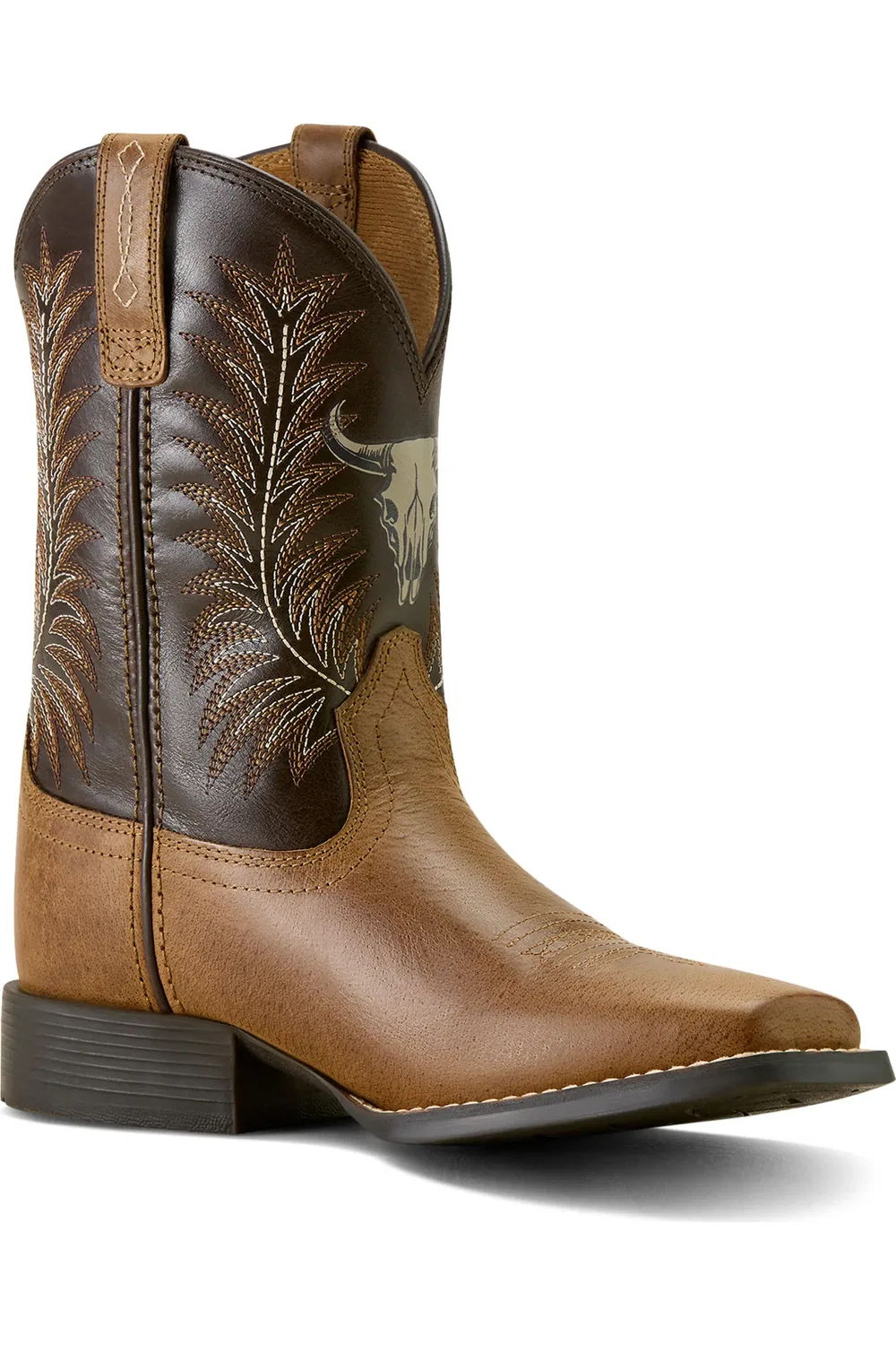 Детские ковбойские сапоги широкий носок Stampede Ariat, Desert Brown