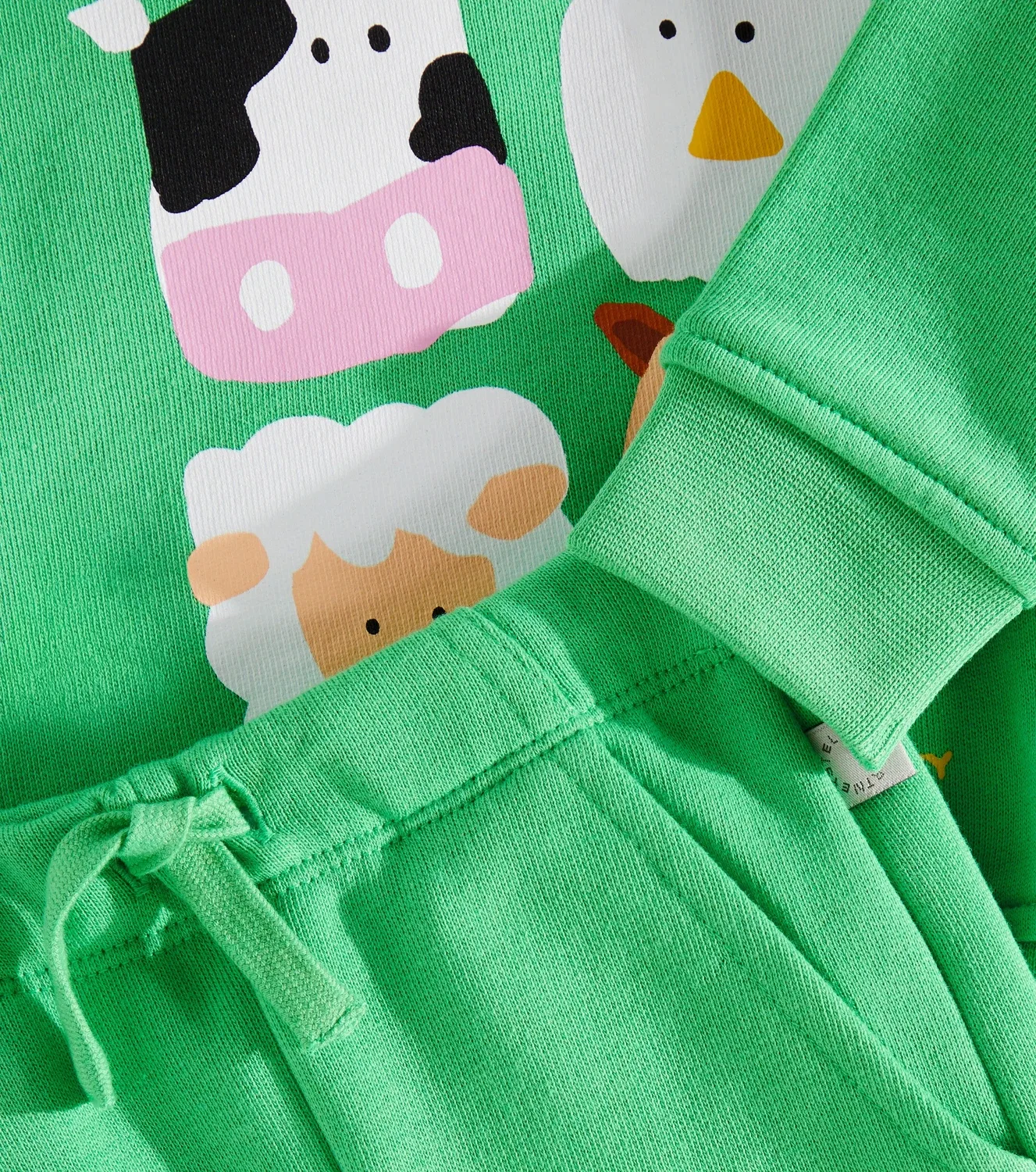 Комплект из хлопковой толстовки и спортивных брюк для малышей Stella Mccartney Kids, зеленый — фото 3