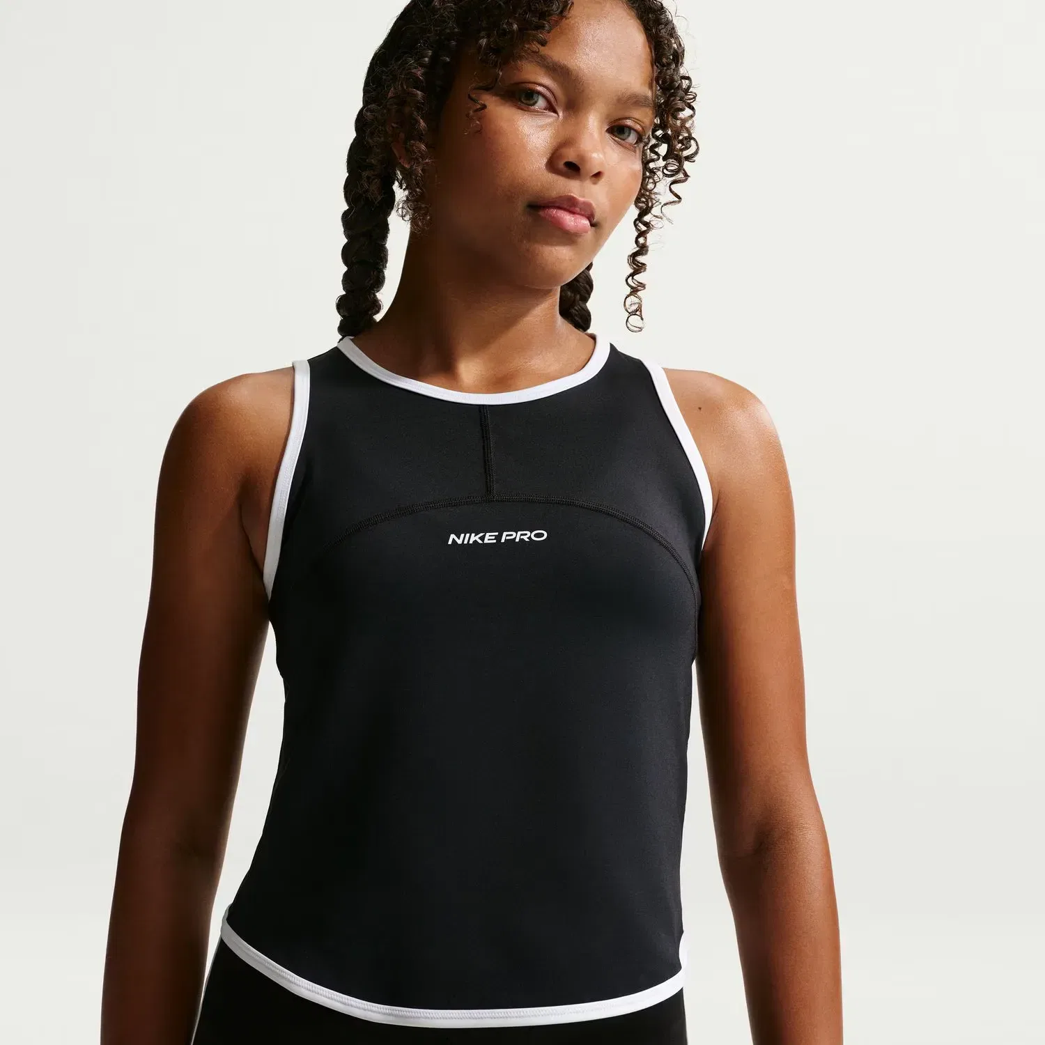 Детская футболка для девочек с технологией Dri-FIT Nike, Negro