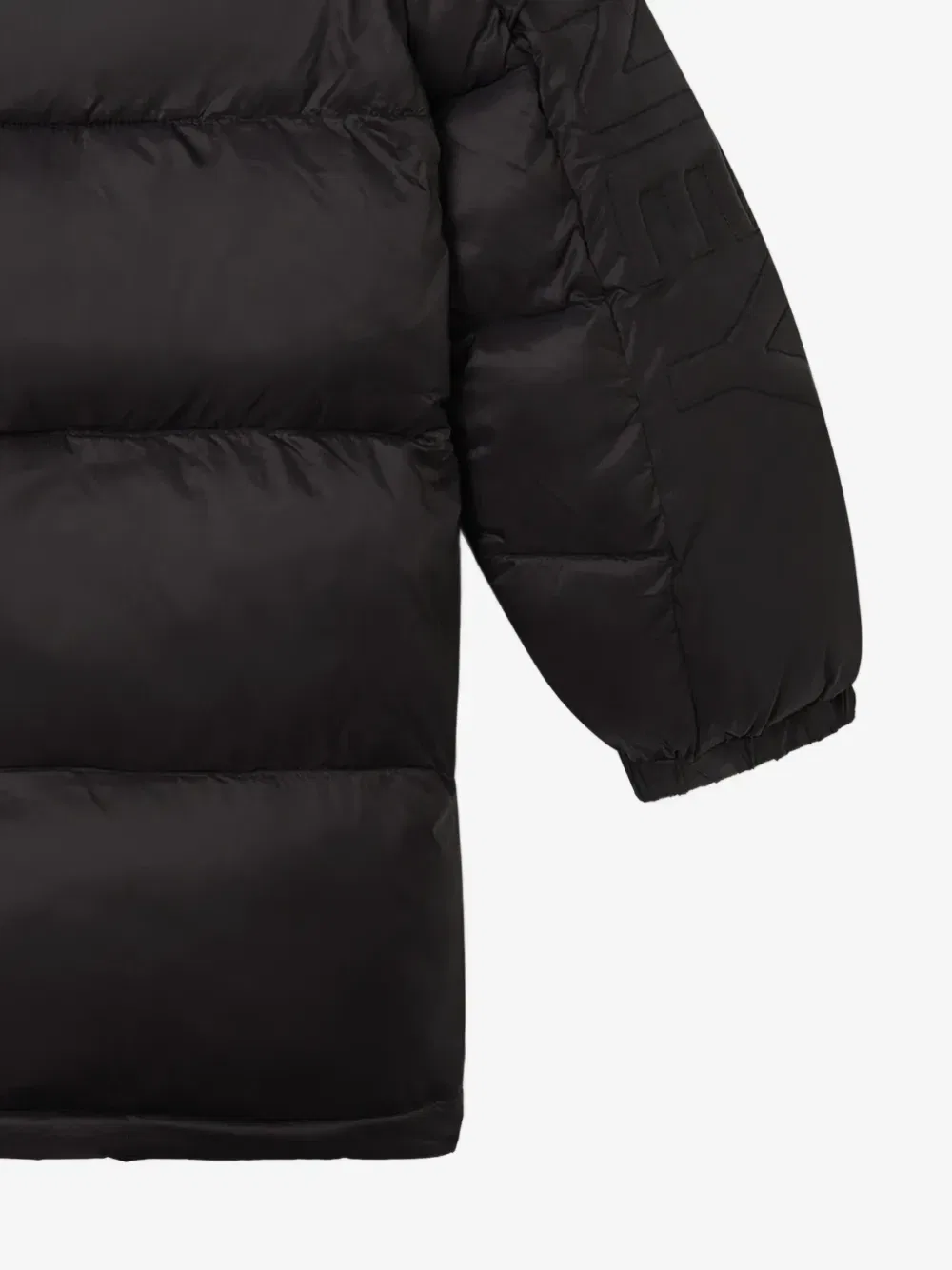 Стеганое пальто с капюшоном Stella McCartney Kids, черный — фото 4