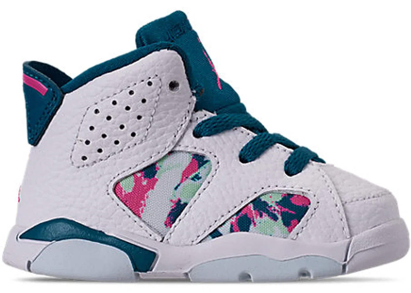Детские кроссовки Lifestyle Jordan 6 Retro White/Laser Fuchsia-Green Abyss