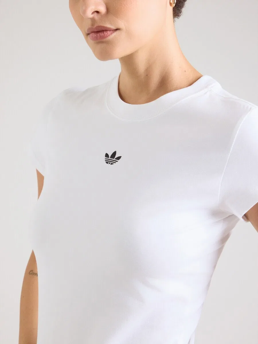 Футболка ADIDAS ORIGINALS 'ESS' белого цвета — фото 3
