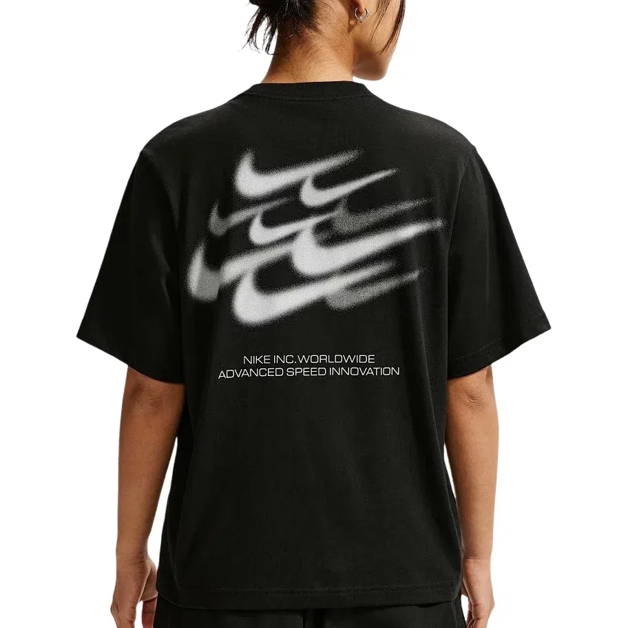 Женская футболка Sportswear Classic Loose-Fit T-Shirt 'Black' Nike, черный — фото 2