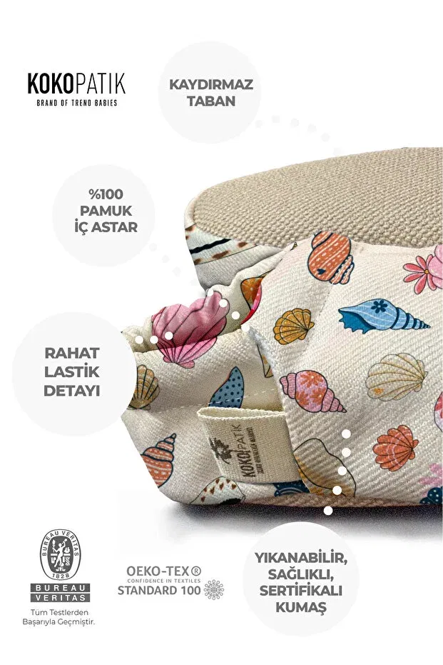 Детские пинетки для новорожденных с принтом Colorful sea pattern Kokopatik, Multicolor — фото 2
