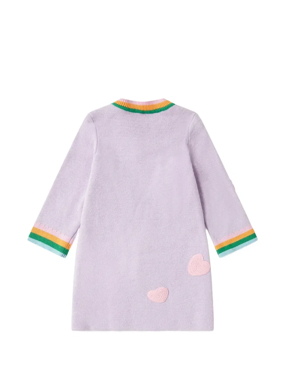 Платье вязки интарсия Stella McCartney Kids, фиолетовый — фото 2