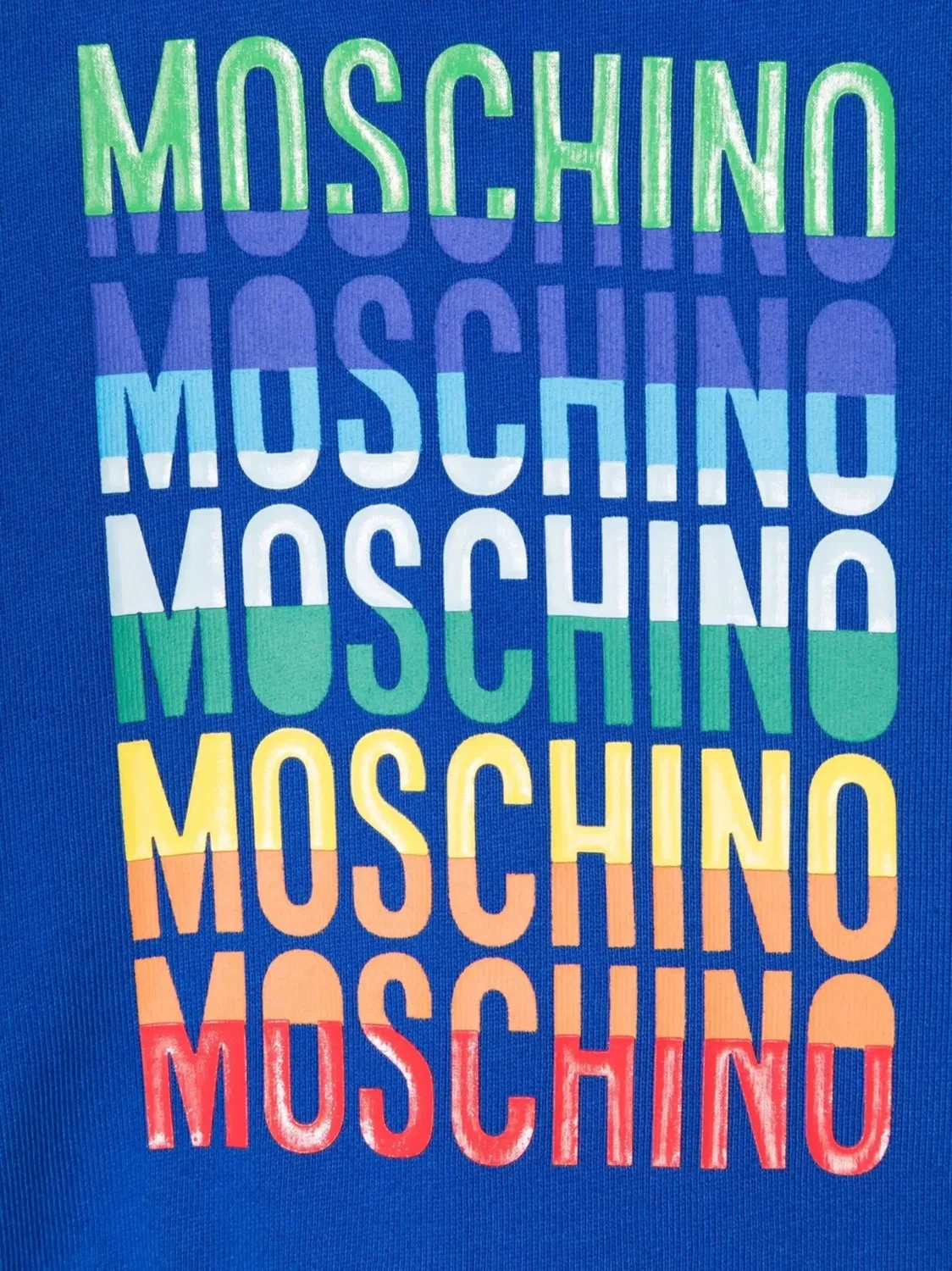 Лонгслив с логотипом Moschino, синий — фото 3