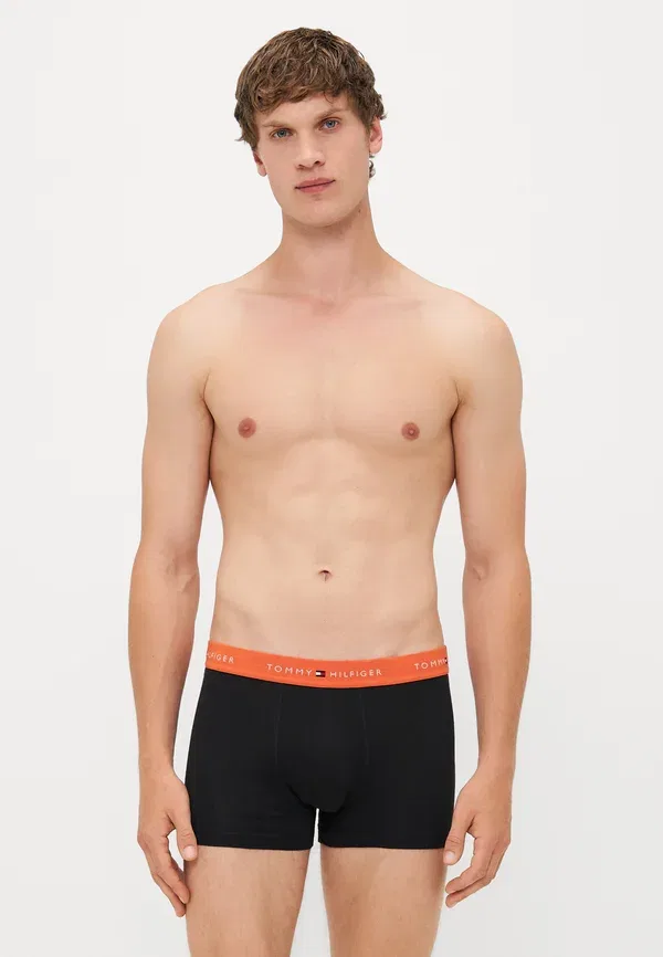 Комплект из 3 трусов хлопок Tommy Hilfiger Orange/Blue Spell/Green, синий/зеленый/оранжевый