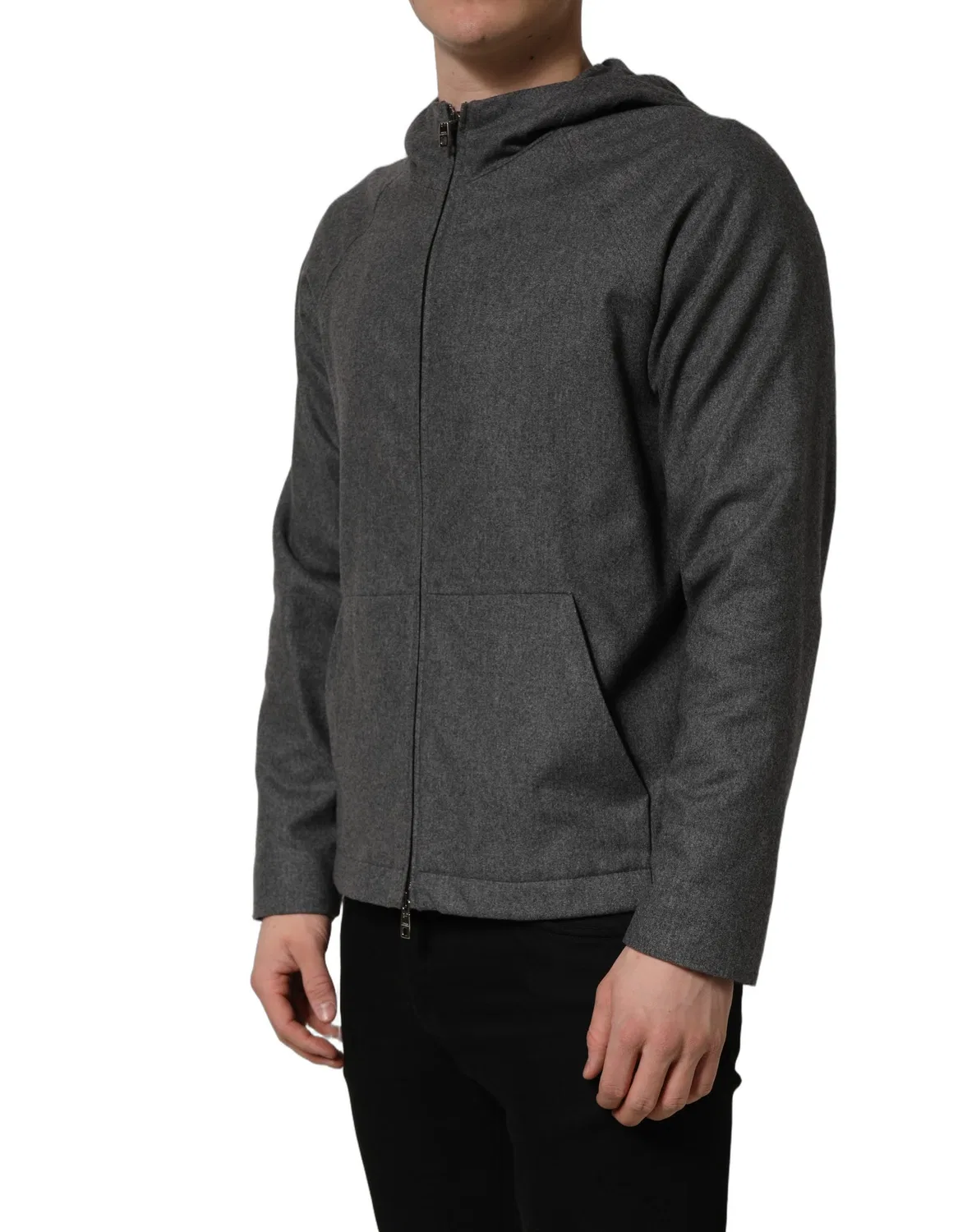 Мужская куртка-бомбер на молнии с капюшоном Dolce & Gabbana, Gray — фото 3